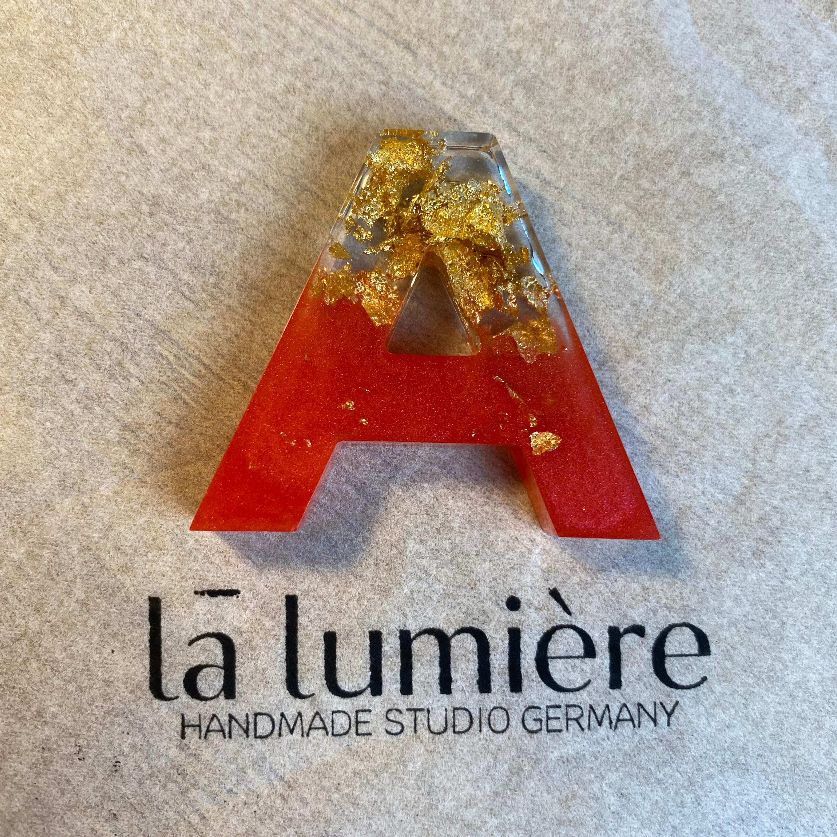 Schlüsselanhänger mit Goldpartikel U - Y